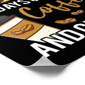 Dagen van koffie en chaos Happy 100th Day School T Poster (Hoek)