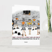 Dagen van opsluiting: "Veel geluk" Jailbird-kaart Kaart (Achterkant)