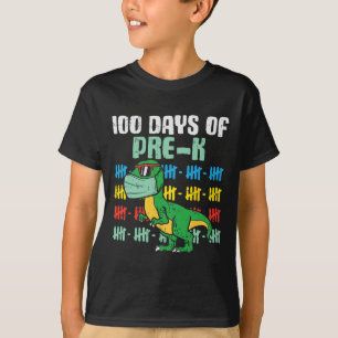 Dagen van Pre-K Trex dinosaurus in masker Quaranti T-shirt