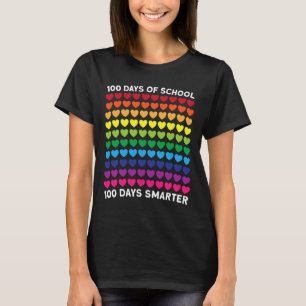 Dagen van School 100 Dagen Slimmer Hart Liefde Jon T-shirt