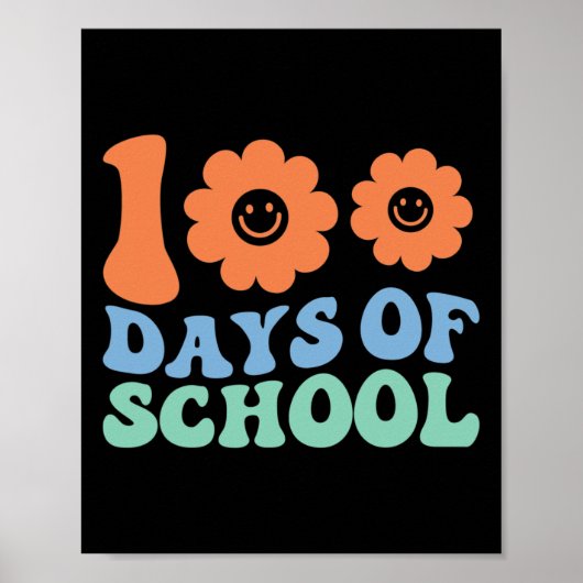 Dagen van School 70s Retro Groovy Leraar Student Poster (Voorkant)