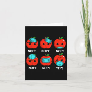 Dagen van school Apple gezichtsmasker leraar quara Kaart