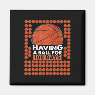 Dagen van School Basketbal 100e dag ballen voor jo Magneet