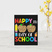 Dagen van School Leopard Print Leraar en Student 1 Kaart (Gele Bloem)