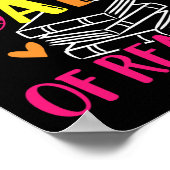 Dagen van school lezen Engels leraar boeken Stack Poster (Hoek)