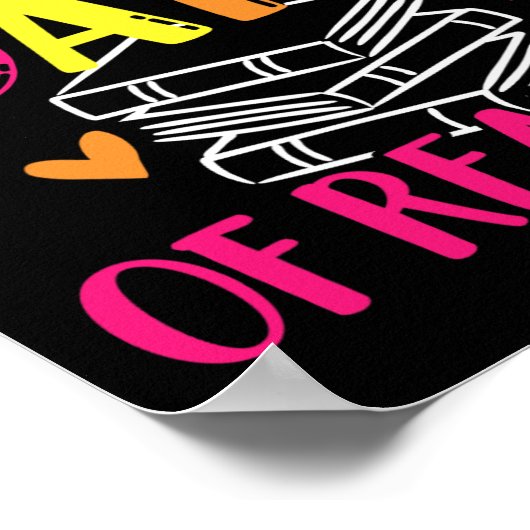 Dagen van school lezen Engels leraar boeken Stack Poster (Hoek)