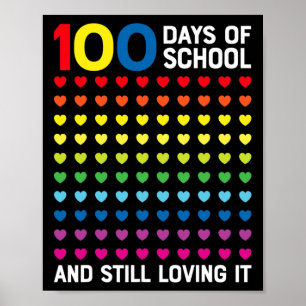 Dagen van school nog steeds houden van het harten  poster