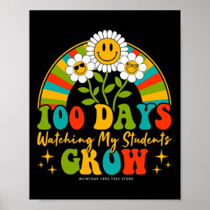 Dagen van schoolleraar 100 dagen kijken naar mijn  poster