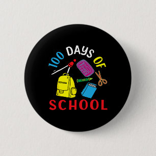 Dagen van schoolleraar en student 100e dag ronde button 5,7 cm