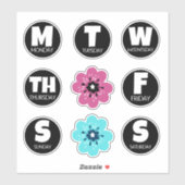 Dagen van week Sticker verpakking (Vel)