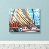 Dagen weg canvas afdruk (Insitu (Houten vloer))