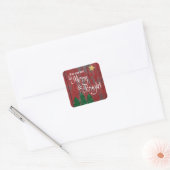 Dagen zijn fijn, helderheid, Star Script Rustig ho Vierkante Sticker (Envelop)