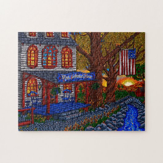 Dageraad bij Ye Olde Colonial Inn Legpuzzel (Horizontaal)