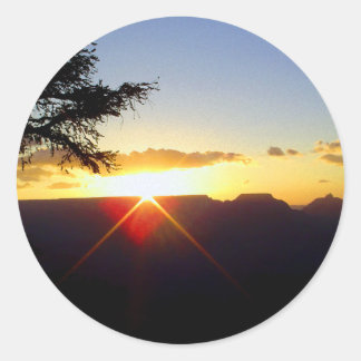 Dageraad in Grand Canyon Ronde Sticker