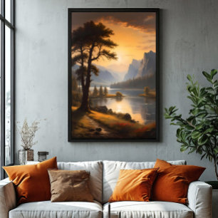 Dageraad over de Eeuwige Bergen Canvas Afdruk