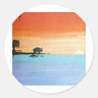 Dageraad van vrede_OlifantOfferingGebed_AnjaliSang Ronde Sticker