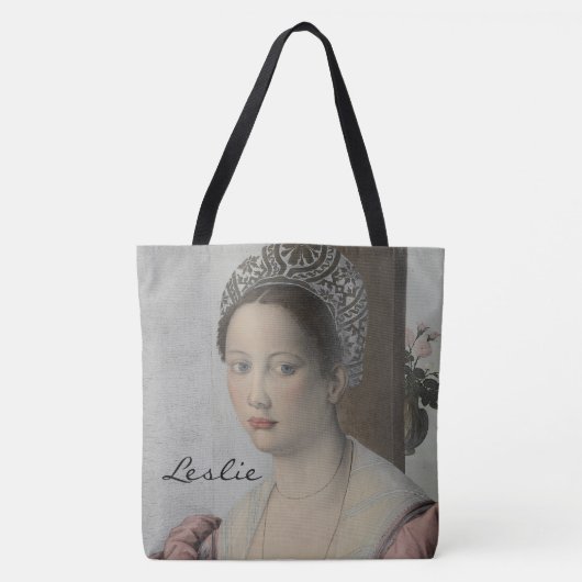 Dageraad voor  barok gepersonaliseerd monogram tote bag (Voorkant)