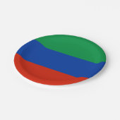 Dagestaanse vlag papieren bordje (Gekanteld)