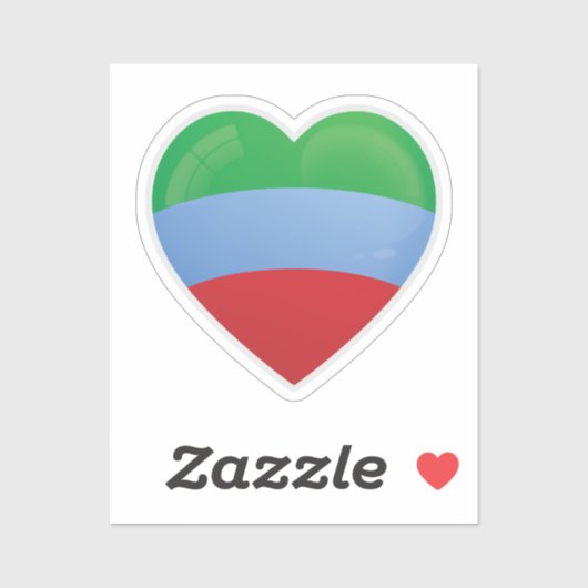 Dagestan Love Flag Sticker (Vel)