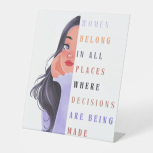 Daggeschenk voor vrouwen reclamebord met voetstuk