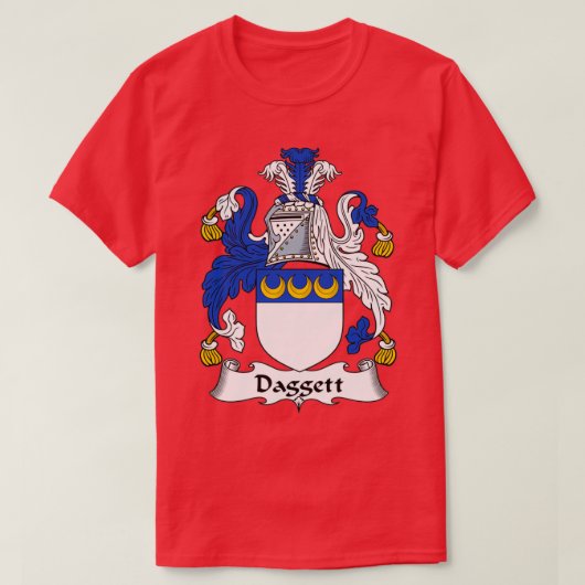 Daggett Coat of Arms Family Crest T-shirt (Design voorkant)