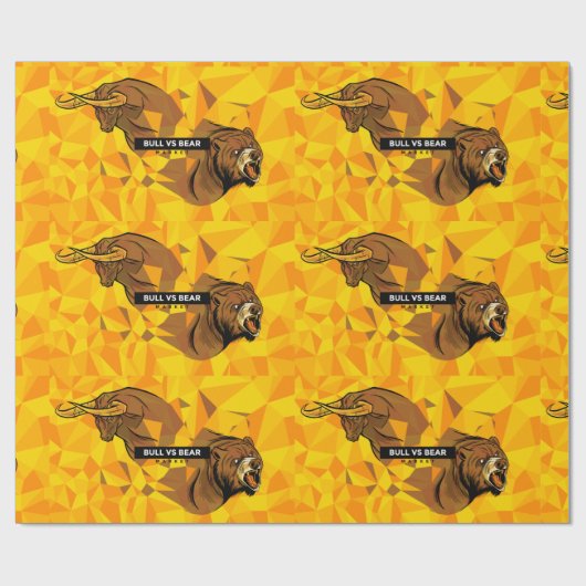 Daghandel - Bull- en Beer-markt Cadeaupapier (Vlak)