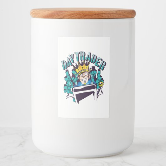 Daghandel — Cadeauidee Voedselcontainer Etiket (Voorkant)