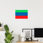 Daghestan Flag Poster (Thuiskantoor)