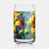 Daglelie Daglelies Bloem Geel Teal Persoonlijk Blikvorm Glas (Rechts)