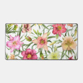 Daglelies over het moderne botanische kunstontwerp bureaumat (Voorkant)