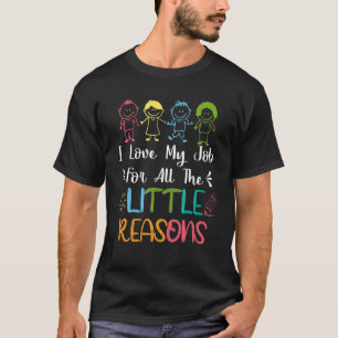 Dagleraar Ik hou van mijn baan voor alle kleine R T-shirt
