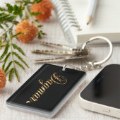 Dagmar gold Design Lettering Porte-clés (Devant droit)