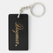 Dagmar gold Design Lettering Porte-clés (Dos)