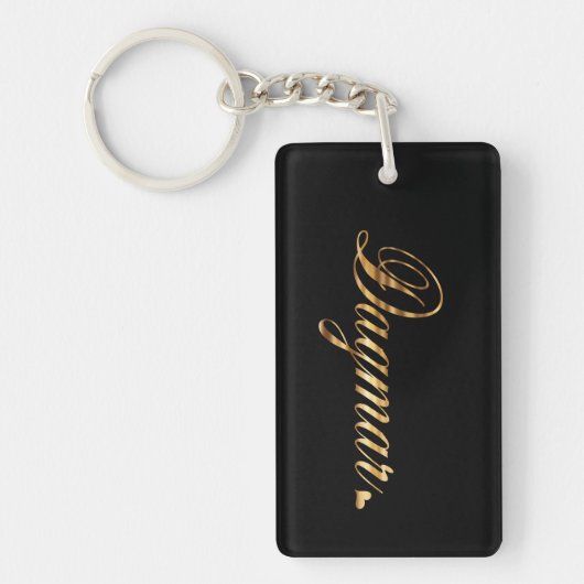Dagmar gold Design Lettering Porte-clés (Devant)