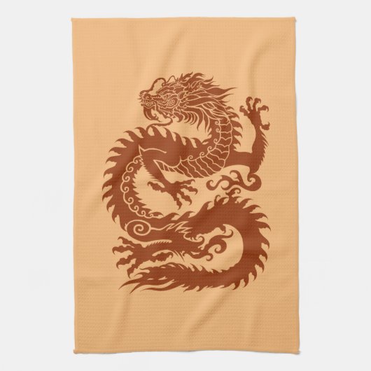 Dagon chinois traditionnel Serviette de cuisine (Vertical)