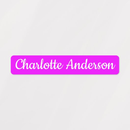 Dagopvang / School aangepaste naam Neon kleuren Labels (Design 1)