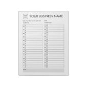 DAGPLANNER 30 MINUTEN INTERVAL VOEG UW LOGO TOE NOTITIEBLOK (Gedraaid)
