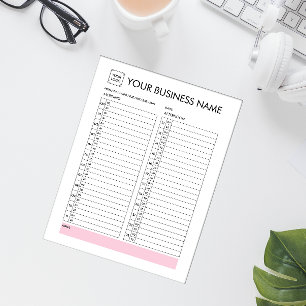DAGPLANNER 30 MINUTEN INTERVAL VOEG UW LOGO TOE NOTITIEBLOK