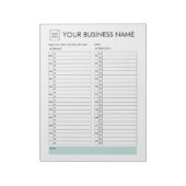 DAGPLANNER 30 MINUTEN INTERVAL VOEG UW LOGO TOE NOTITIEBLOK (Gedraaid)