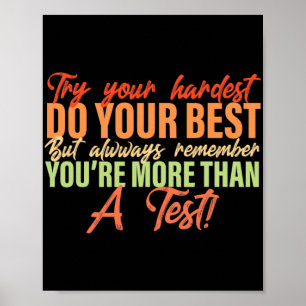 Dagseizoen voor docenten Je bent meer dan een test Poster