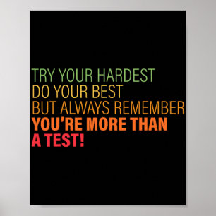 Dagseizoen voor docenten Je bent meer dan een test Poster