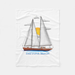 Dagtona Beach Kustkust Nautical Sailor Fleece Deken