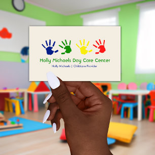 Dagverzorging/Babysitter Handprint Visitekaartjes