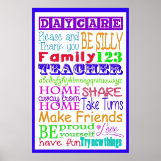 Dagverzorgingssubstraat Poster