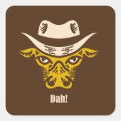 Dah! Vierkante Sticker (Voorkant)