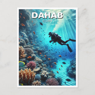 Dahab Egypt Scuba Diver Briefkaart
