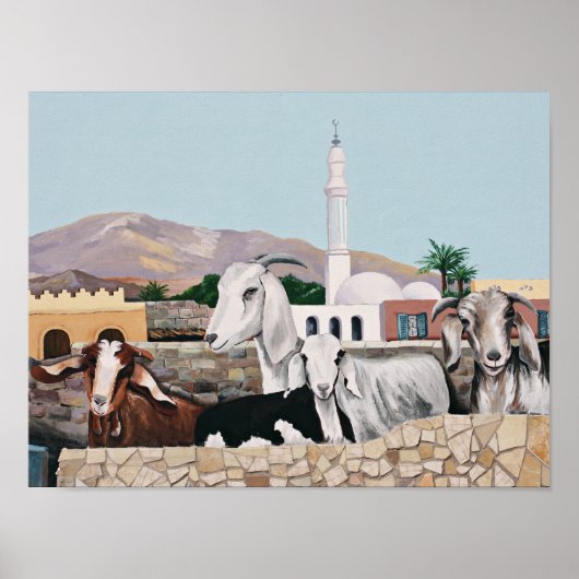 Dahab Goats Poster (Voorkant)
