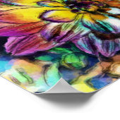 Dahlia Aquarelle Poster 8x10 (Hoek)