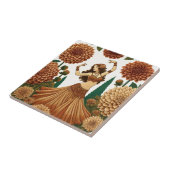 Dahlia Belly Dancer Tegeltje (Zijkant)