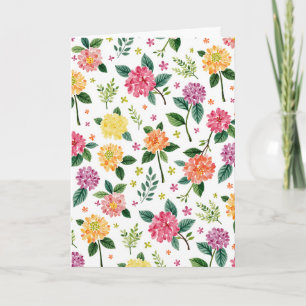 Dahlia Bloem Waterverf Kaart